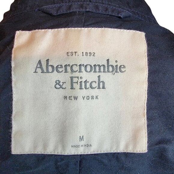 Abercrombie & Fitch Jacket Women's Small Navy Short Zipper Y2K Style - Picture 4 of 10